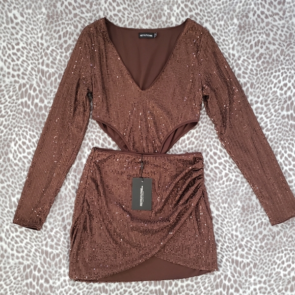 Pretty Little Thing 2-piece Sequin Skirt Set - Picture 1 of 7